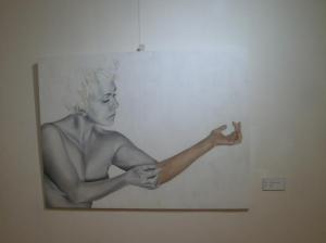 Una pintura de la exposicion "Traje humano" / Ein Bild der Ausstellung "Menschenanzug"