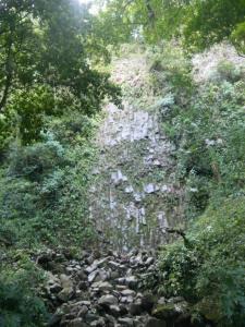 La vieja parte de la cascada / Der alte Teil des Wasserfalls
