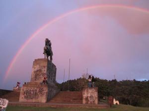 Popayán - Un arcoiris en el cerro Morro / Ein Regenbogen auf dem Morrohügel