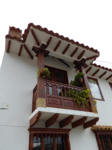 Villa de Leyva - Un balcon tipico del pueblo / Ein typischer Balkon des Ortes